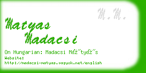 matyas madacsi business card